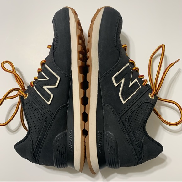 Men's New Balance 574 Classic ML574HRD Black/White Shoes Men’s Size 7 - Picture 4 of 9